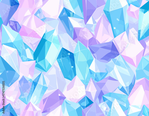 Abstract Crystal Gemstone Background Pattern.