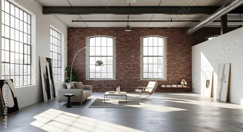 Sunlit Serenity An Open Plan Living Space with a Minimalist Aesthetic