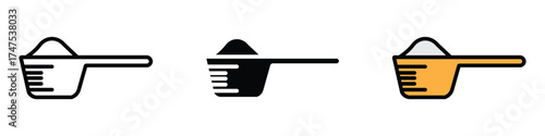 Scoop icon vector. Baking and Nutrition Powders symbol. vector illustration.