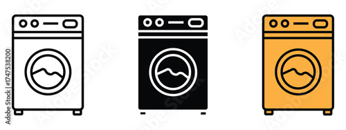 Washing machine icon vector. home or appliance project symbol. vector illustration.