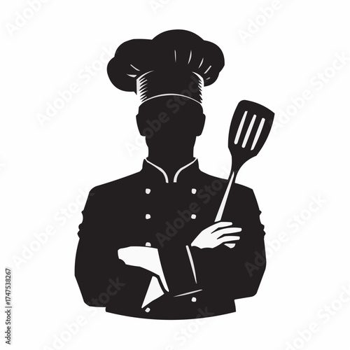 vector illustration of a cartoon chef