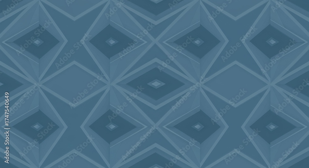Fototapeta premium Abstract geometric pattern in a deep slate blue