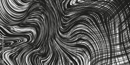 Beautiful abstraction of liquid paints in slow blending flow mixing together gently