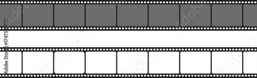 Film Strip and Film Reel Vector Design for Movie Video and Photography Media

