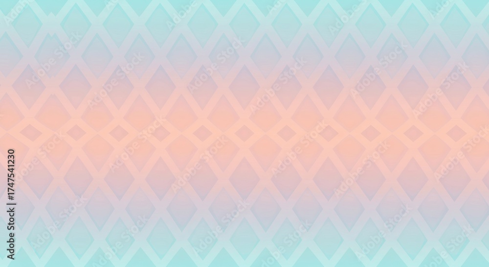 Fototapeta premium Delicate pastel diamond pattern gradient background