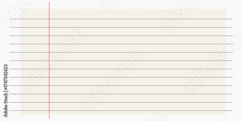 Creative vector illustration of realistic square, lined paper blank sheets set isolated on transparent background. Art design lines, grid page notebook with margin. Abstract concept graphic Best Eps10