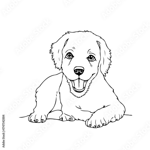 Delightful canine drawing exhibiting charm, portraying joy, innocence, making it attractive for