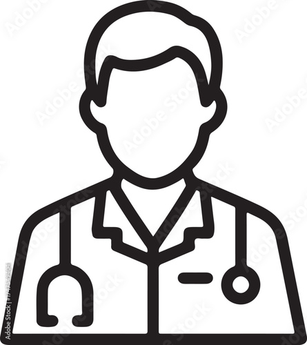 Vector illustration of a doctor with stethoscope