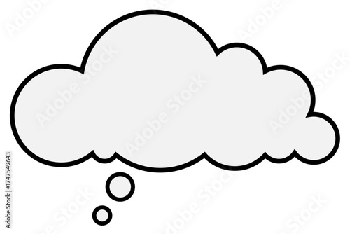 bubble cloud thinking vector