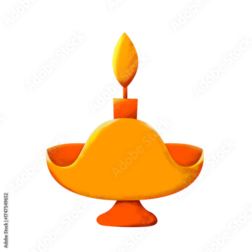 illustration of an orange candle