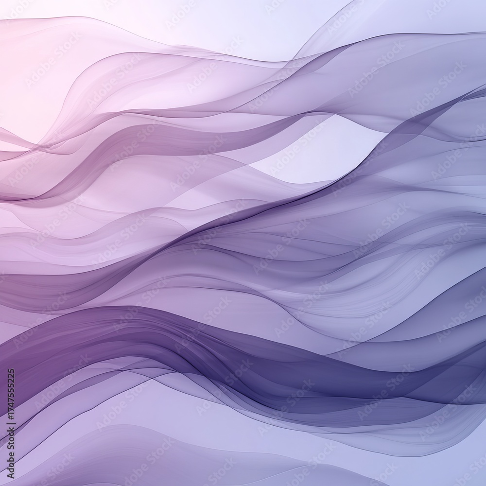 Obraz premium Abstract flowing purple and pink gradient waves creating a soft ethereal elegant design modern background texture for various creative projects