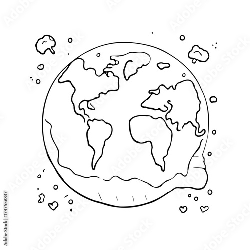 Melting earth illustration depicting environmental changes and the increasing global concern with