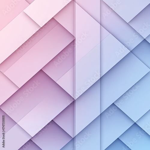 Abstract geometric background with dynamic layered overlapping shapes featuring a smooth pink blue purple gradient