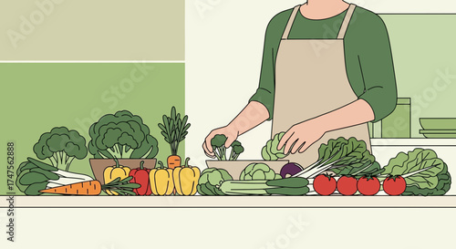 Preparing Fresh Organic Vegetables for Culinary Experiences and Healthy Eating Habits