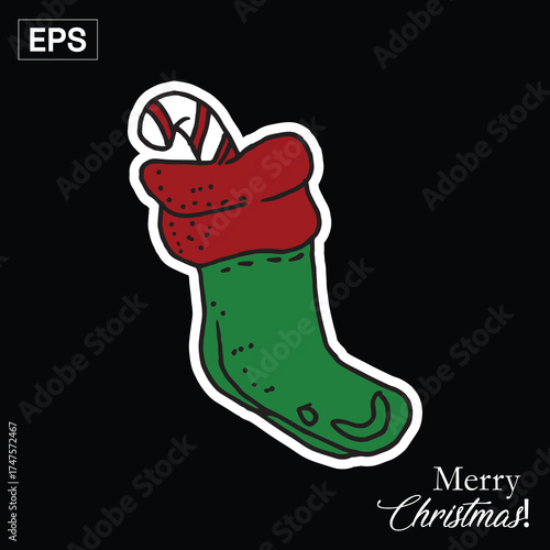 christmas socks illustration