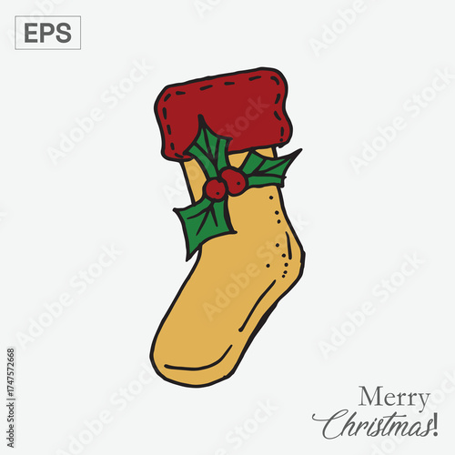 christmas socks illustration