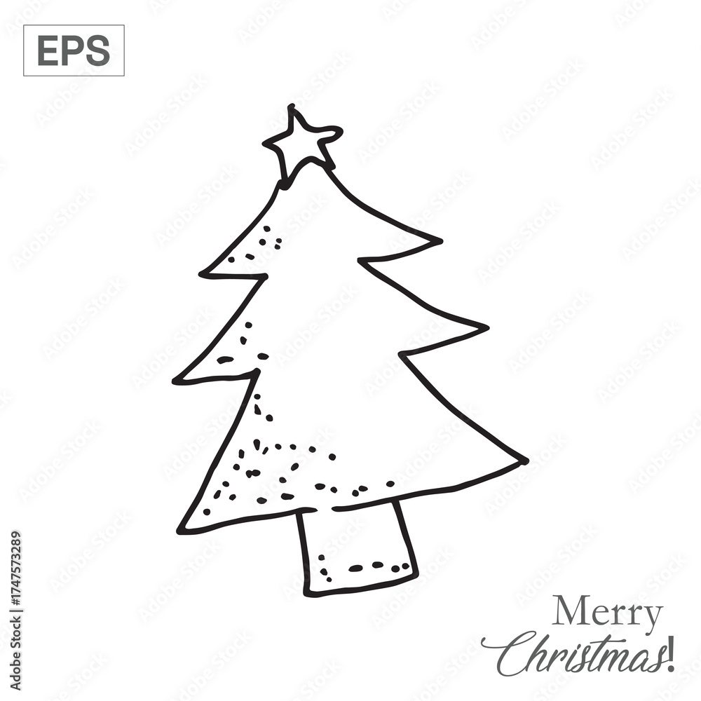 Fototapeta premium christmas tree illustration