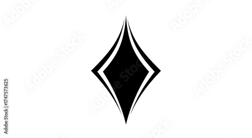 Abstract black diamond shape logo