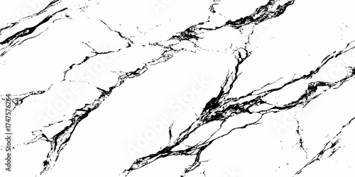 Elegant white marble texture with fine black veins, natural stone pattern for interior design, background, or product presentation. High-resolution abstract surface, modern and minimalistic style.