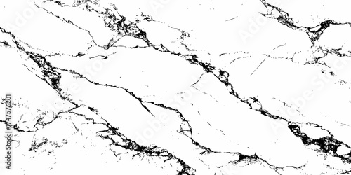 Elegant white marble texture with fine black veins, natural stone pattern for interior design, background, or product presentation. High-resolution abstract surface, modern and minimalistic style.