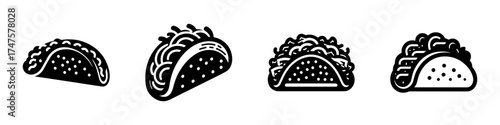 Delicious Tacos: A Culinary Delight in Black and White.