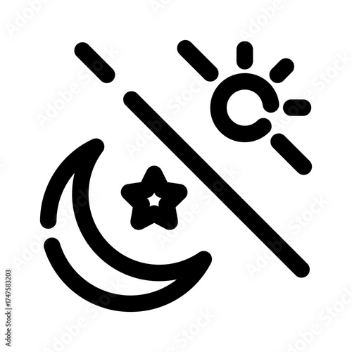 Night and day time icon