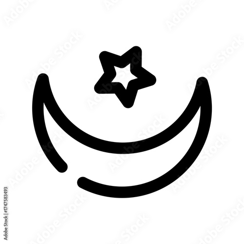 Crescent moon icon