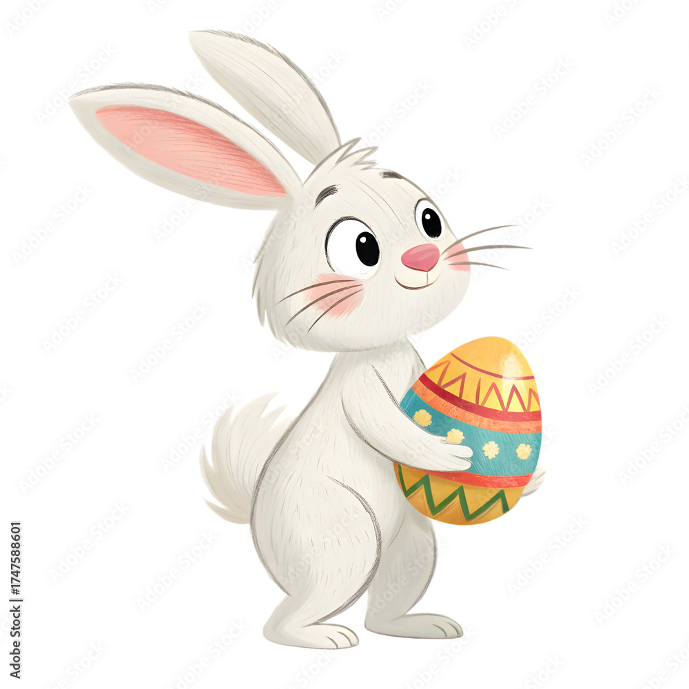 Fototapeta premium easter bunny with egg