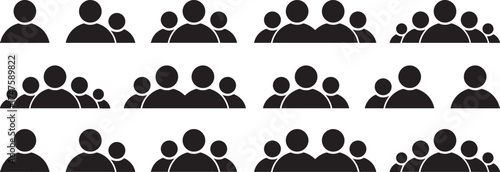 Set of cutlery silhouettes icon illustration, business symbol design