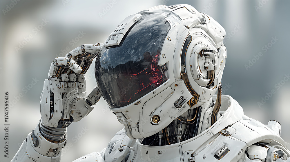 Fototapeta premium vr concept technology advanced with humanoid robot. generative ai 82891289 1