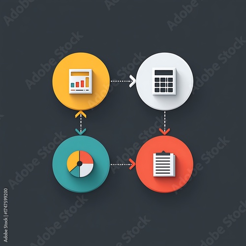Tax assessment process overview government framework infographic digital environment data visualization concept