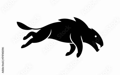 vector illustration of a cartoon shark