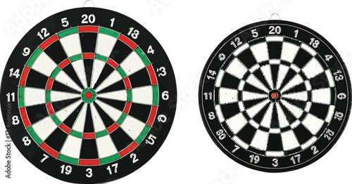 Classic dartboards offer a challenging game of skill and precision, perfect for game rooms, bars, or competitive recreation, aim for the bullseye!