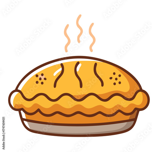 design logo icon  cartoon illustration  pie