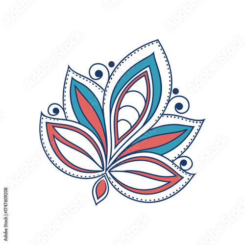 Colorful Abstract Floral Pattern Design