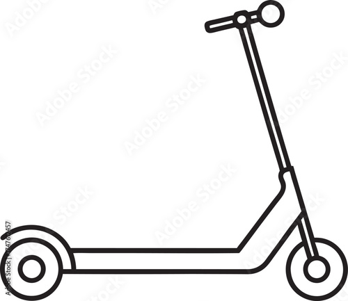 Simple Line Art Icon of a Scooter, Representing Modern Urban Transportation