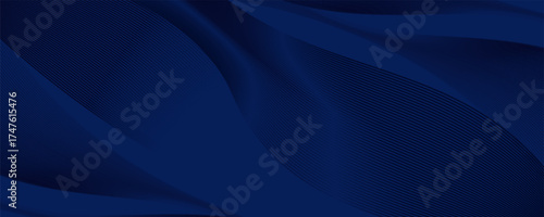 Premium dark blue abstract background with elegant diagonal line patterns and modern geometric style. Luxury vector template for digital banners, invitations, vouchers, certificates, and presentations