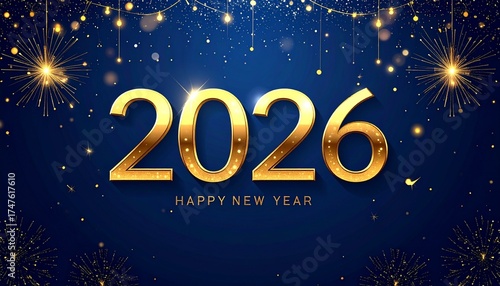 Wallpaper Mural A Fiery “Happy 2026” Over City Skyline with Fireworks Reflected on Water Torontodigital.ca