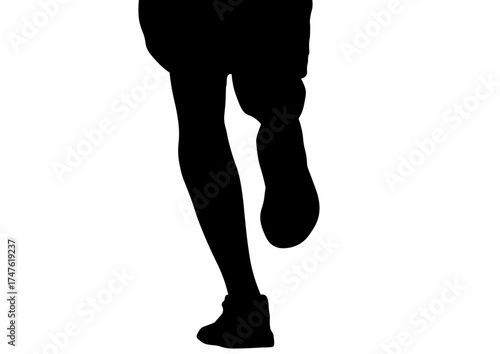 ランニングする人の足