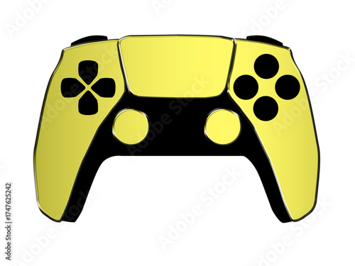 video game controller gold.eps