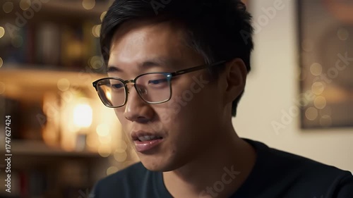 Male designer working late on creative project