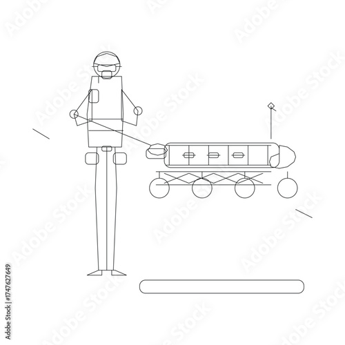 Paramedic with Stretcher Unique Vector – Emergency Response and Patient Transport Illustration
