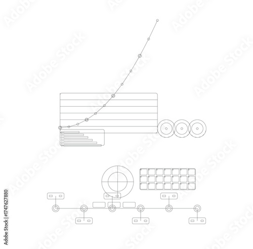 Social Media Growth Chart Unique Vector – Engagement Metrics and Follower Analytics Illustration
