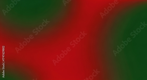 Abstract Christmas Colors Gradient Background of Red and Green