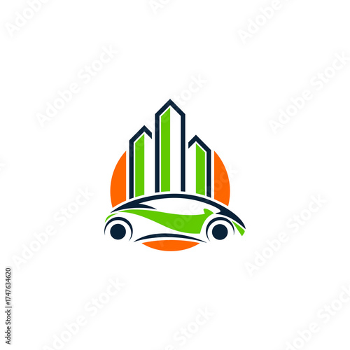 car investment icon vector