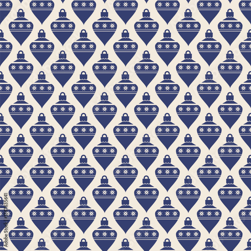 Blue Ornament Holiday Bauble Pattern