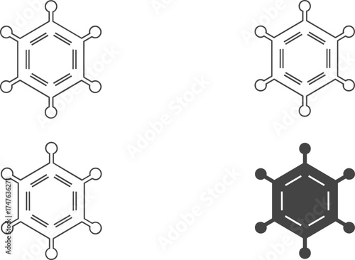 Set of Four DNA Clipboard Icons in Outline and Solid Styles, Vector Graphics for Genetic Testing, Medical Records, Biology Report, Health Care Analysis, and Scientific Results.