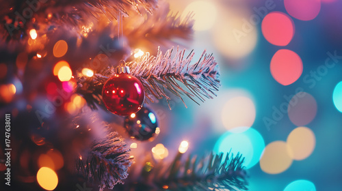 Wallpaper Mural Christmas decoration. Christmas Tree with Decorations Torontodigital.ca