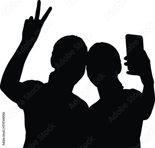 Friends Taking a Selfie