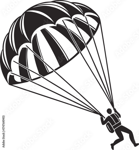 vector illustration of a parachute